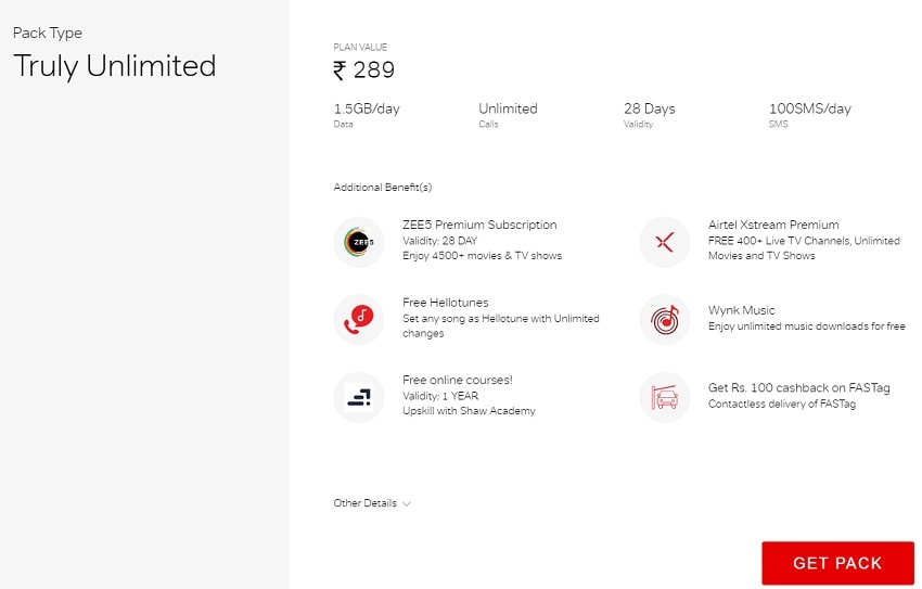 Airtel-289-Plan