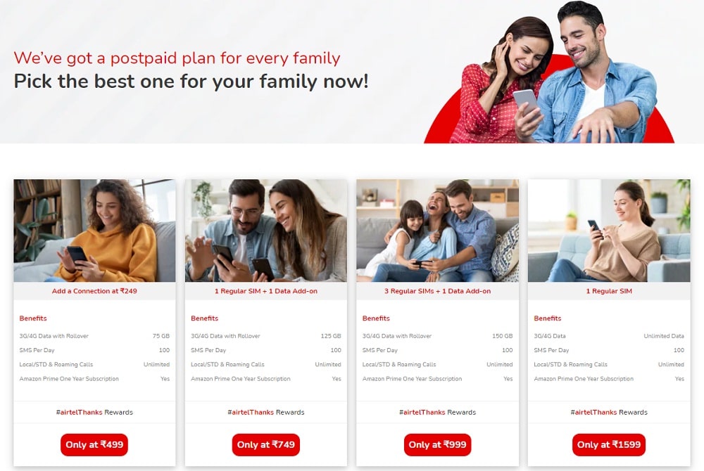Airtel Family Plans: Airtel Postpaid Plans for Family - NetSpeedTest